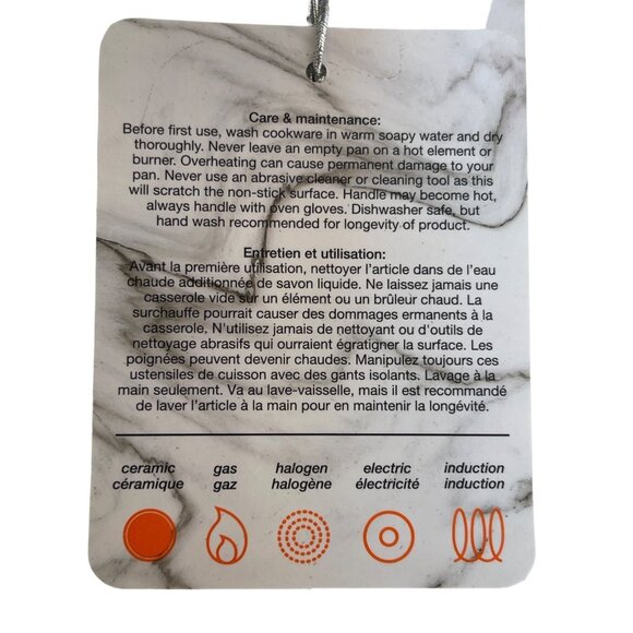 Cookware 11” Casserole Pot 2 Pc. Gray W/White Specs Master Class New With Tags! - Picture 6 of 7